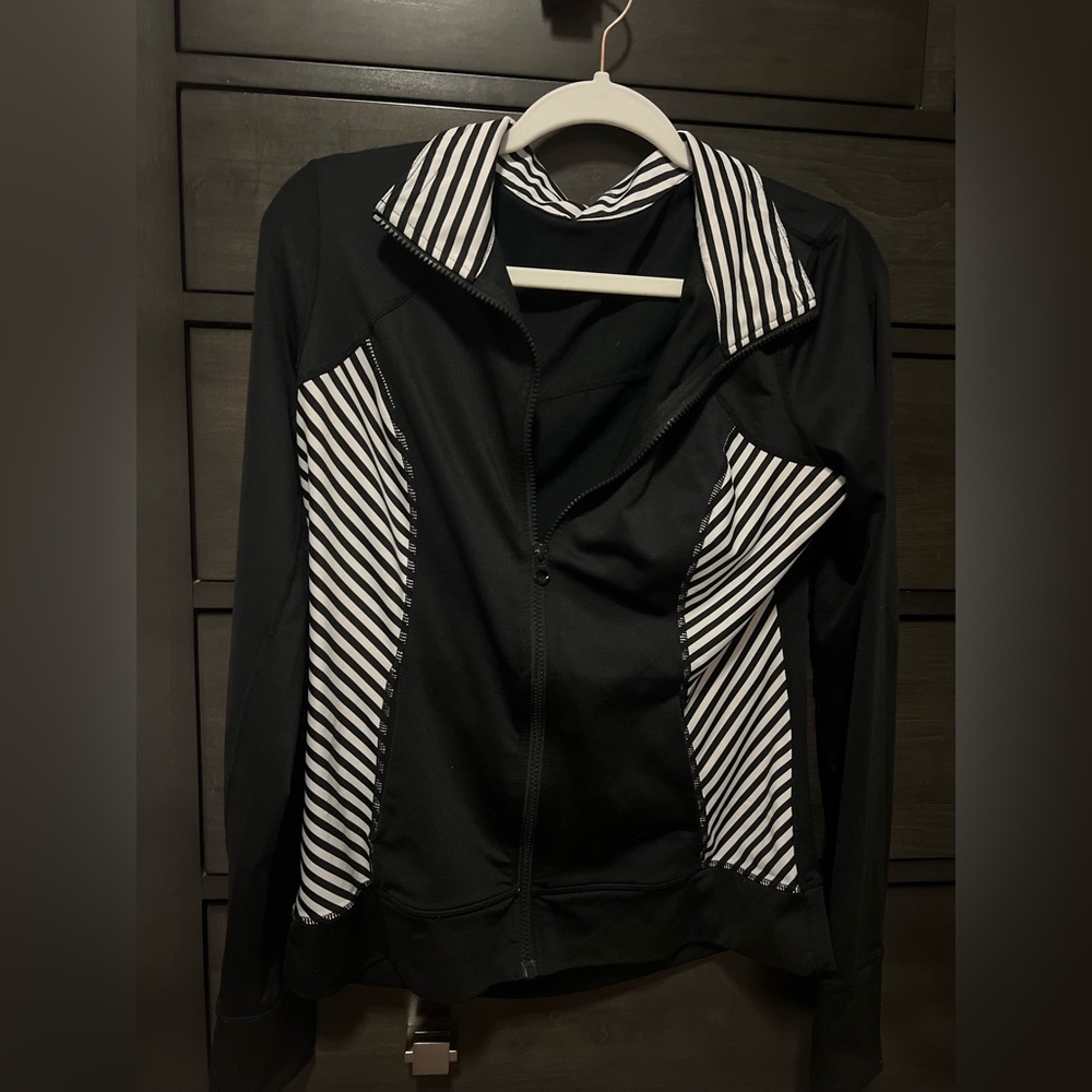 Black and White Striped ZELLA Women's Jacket